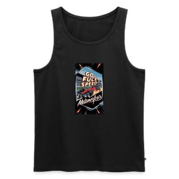 1000001222 - Men's Premium Organic Tank Top - black - Front - Michal (187cm)