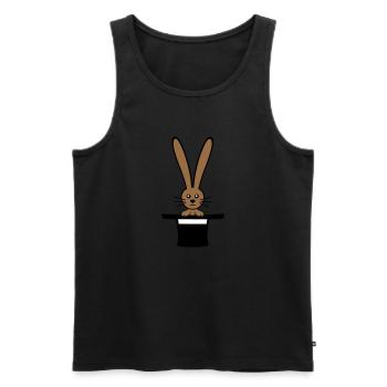 Hase Zylinder Hut Zauberer Kaninchen zaubern süß - Männer Premium Bio Tank Top - Schwarz - Vorne - Michal (187cm)