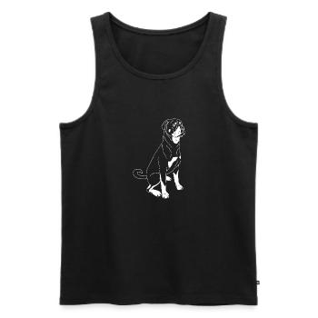 Rottweiler - Männer Premium Bio Tank Top - Schwarz - Vorne - Michal (187cm)