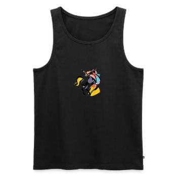 Einhorn - Männer Premium Bio Tank Top - Schwarz - Vorne - Michal (187cm)