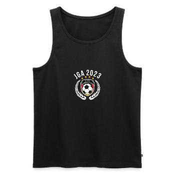 Junggesellenabschied Letzte Auswärtstour JGA 2023 - Männer Premium Bio Tank Top - Schwarz - Vorne - Michal (187cm)