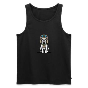 Dog Pharao Hund Ägypten Pyramide Geschenk - Männer Premium Bio Tank Top - Schwarz - Vorne - Michal (187cm)