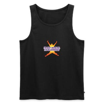 Ich bin nicht bipolar Ich bin Bi-Gewinner! - Männer Premium Bio Tank Top - Schwarz - Vorne - AI Model Male 178 light (178cm)