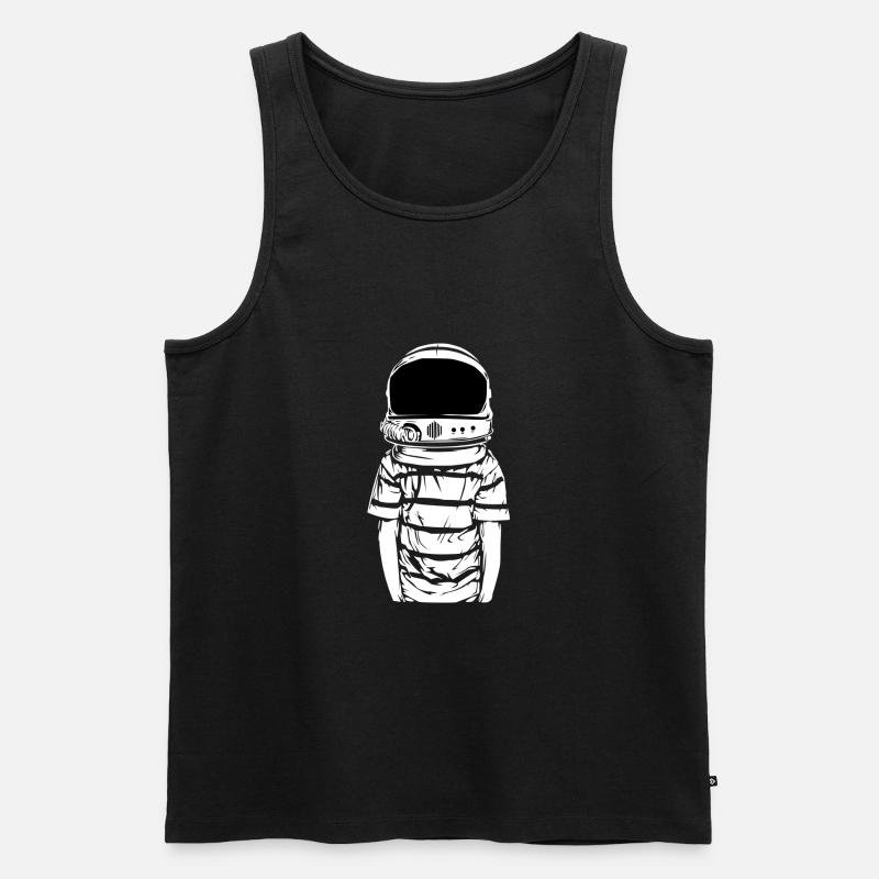 Astronaut - Männer Premium Bio Tank Top - Schwarz