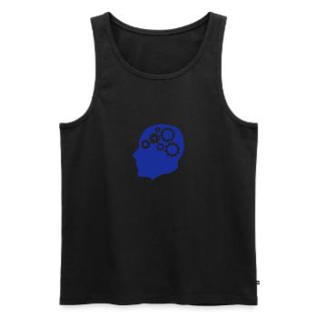 Kopfbedeckungen Profil Reflexion 612 - Männer Premium Bio Tank Top - Schwarz - Vorne - AI Model Male 178 light (178cm)