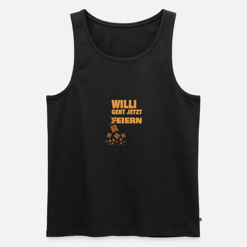 willi - Männer Premium Bio Tank Top - Schwarz