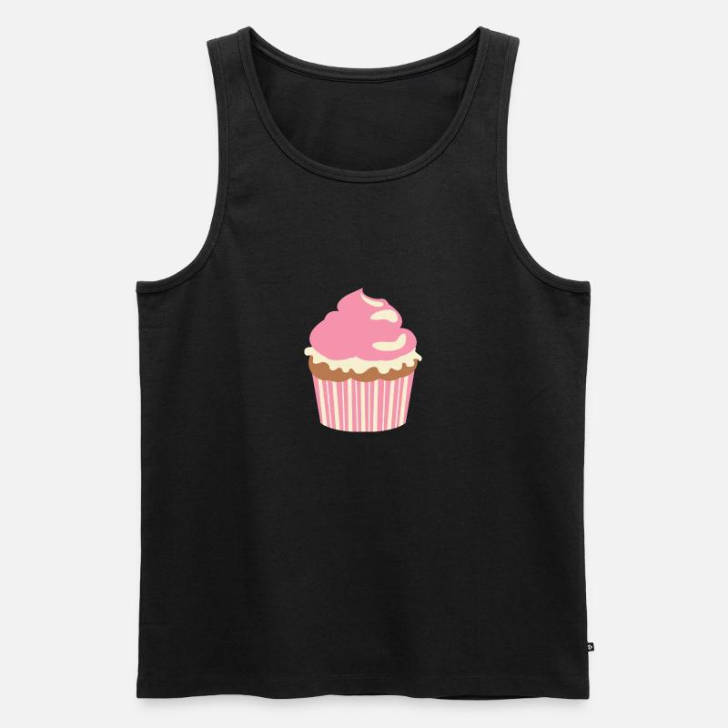 Cupcake - Männer Premium Bio Tank Top - Schwarz