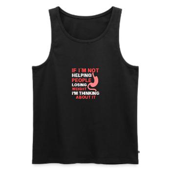 Wenn ich den Leuten nicht beim Abnehmen helfe, dan - Männer Premium Bio Tank Top - Schwarz - Vorne - AI Model Male 178 light (178cm)