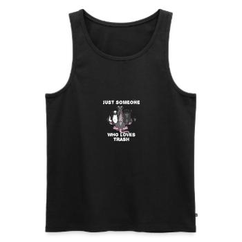 Juste quelqu’un qui aime les ordures Drôles Animaux mignons - Débardeur bio Premium Homme - noir - Devant - Michal (187cm)