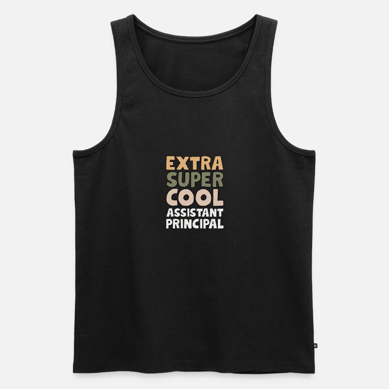 Extra supercooler stellvertretender Schulleiter - Männer Premium Bio Tank Top - Schwarz