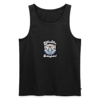 Chemise de nuit officielle Chat Famille Hommes Femmes - Débardeur bio Premium Homme - noir - Devant - Michal (187cm)