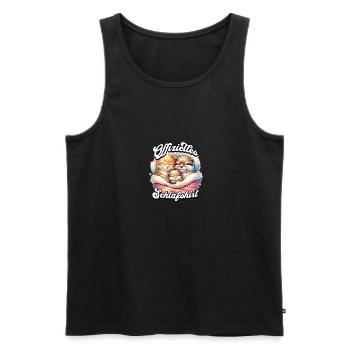 Chemise de nuit officielle Chat Famille Hommes Femmes - Débardeur bio Premium Homme - noir - Devant - Michal (187cm)