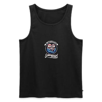 Chemise de nuit officielle Otter Family Hommes Femmes - Débardeur bio Premium Homme - noir - Devant - AI Model Male 178 light (178cm)