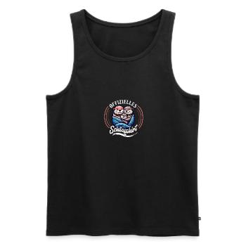 Chemise de nuit officielle Otter Family Hommes Femmes - Débardeur bio Premium Homme - noir - Devant - AI Model Male 178 light (178cm)