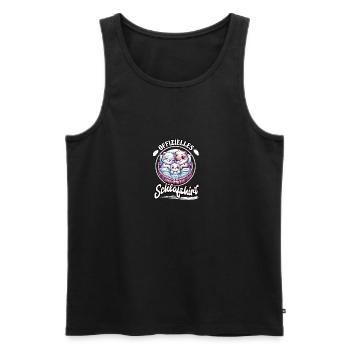 Chemise de nuit officielle Chat Famille Hommes Femmes - Débardeur bio Premium Homme - noir - Devant - Michal (187cm)