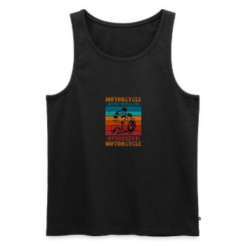 Motorrad zwei Räder mehr brauch ich nicht Retro - Männer Premium Bio Tank Top - Schwarz - Vorne - Michal (187cm)