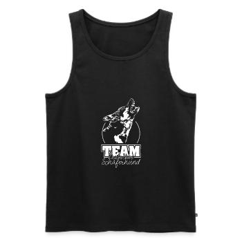 TEAM Deutscher Schäferhund IGP Hundesport Wilsigns - Männer Premium Bio Tank Top - Schwarz - Vorne - Michal (187cm)