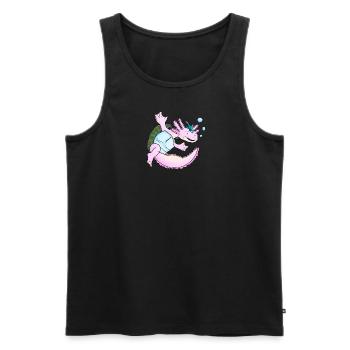 The Tricky Tortolotl - Men's Premium Organic Tank Top - black - Front - AI Model Male 178 light (178cm)