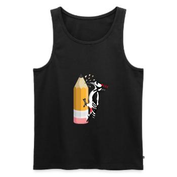 Agréable et pointu - Débardeur bio Premium Homme - noir - Devant - AI Model Male 178 light (178cm)