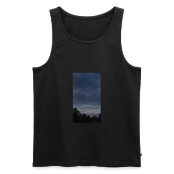 90E95C38 10D6 4B56 B98E 11BDECDDF03E - Männer Premium Bio Tank Top - Schwarz - Vorne - Michal (187cm)