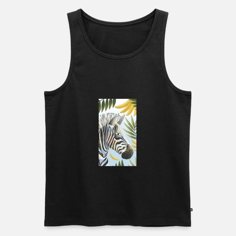 Zebra - Männer Premium Bio Tank Top - Schwarz