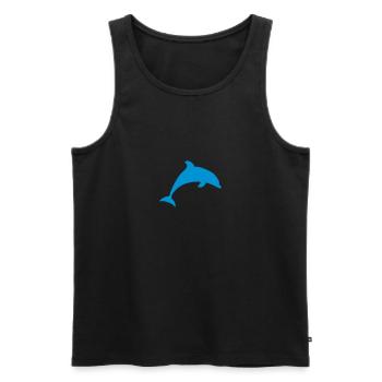 dolphin dolphin marine animal 3062 - Men's Premium Organic Tank Top - black - Front - Michal (187cm)