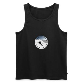 Skiers - Skis - Winter sports - Men's Premium Organic Tank Top - black - Front - Michal (187cm)