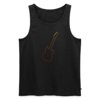 Guitariste Hommes Guitare électrique guitare électronique - Débardeur bio Premium Homme - noir - Devant - AI Model Male 178 light (178cm)