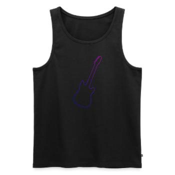 Egitarre Gitarre akustische gitarre Herren - Männer Premium Bio Tank Top - Schwarz - Vorne - AI Model Male 178 light (178cm)
