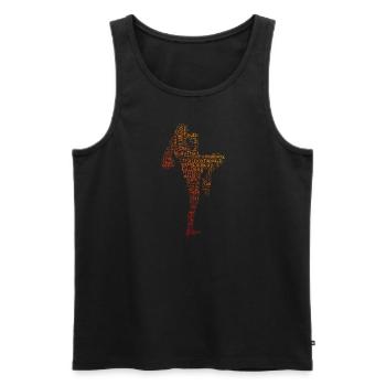 Boxe Thaï Boxe Thaï Boxeuse Thaï Muay Thai Femmes - Débardeur bio Premium Homme - noir - Devant - AI Model Male 178 light (178cm)