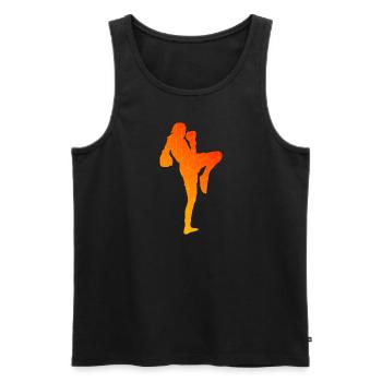 Boxe Thaï Hommes Boxe Thaï Muay Thaï Boxeur Thaï - Débardeur bio Premium Homme - noir - Devant - AI Model Male 178 light (178cm)