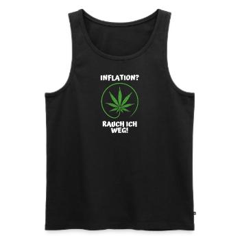 Inflation? Rauch ich weg - Männer Premium Bio Tank Top - Schwarz - Vorne - AI Model Male 178 light (178cm)