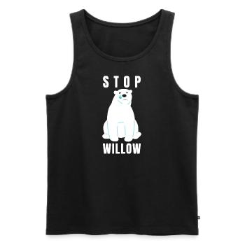 Willow Project - Männer Premium Bio Tank Top - Schwarz - Vorne - AI Model Male 178 light (178cm)