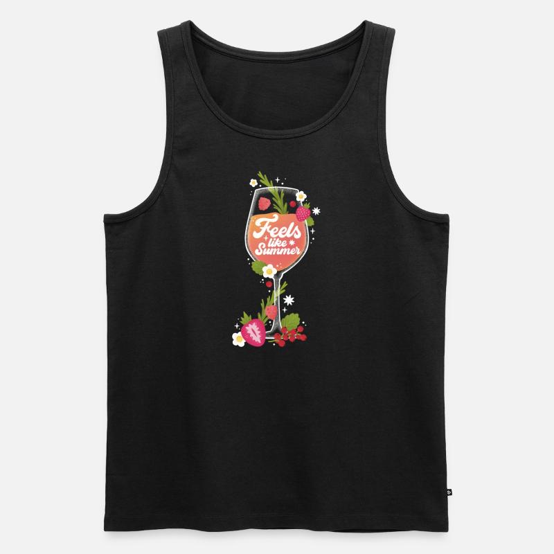 Feels like Summer Berry Drink - Männer Premium Bio Tank Top - Schwarz