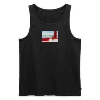 Turkish Tea - Männer Premium Bio Tank Top - Schwarz - Vorne - AI Model Male 178 light (178cm)