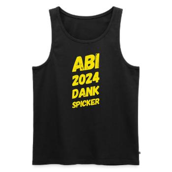 ABI Abitur dicton amusant - Débardeur bio Premium Homme - noir - Devant - AI Model Male 178 light (178cm)