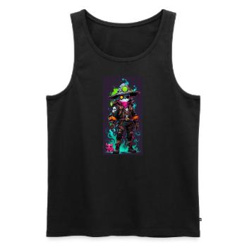 Anime full body animal Illustration - Männer Premium Bio Tank Top - Schwarz - Vorne - Michal (187cm)