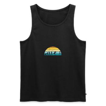 Disc Golf - Disc Golfing Player Ultimate Frisbee - Men's Premium Organic Tank Top - black - Front - Michal (187cm)