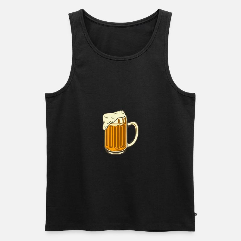 Bierkrug - Männer Premium Bio Tank Top - Schwarz