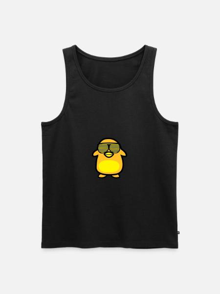 cool penguin - Men's Premium Organic Tank Top - black