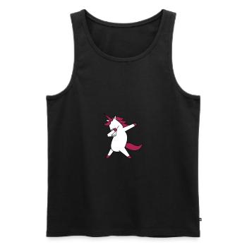 tamponner la licorne - Débardeur bio Premium Homme - noir - Devant - AI Model Male 178 light (178cm)