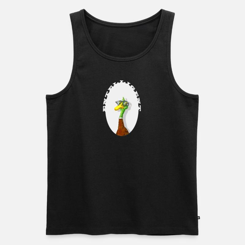 ENTELLIGENT - Männer Premium Bio Tank Top - Schwarz