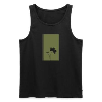 Botany, Flowers, Horticulture - Men's Premium Organic Tank Top - black - Front - AI Model Male 178 light (178cm)