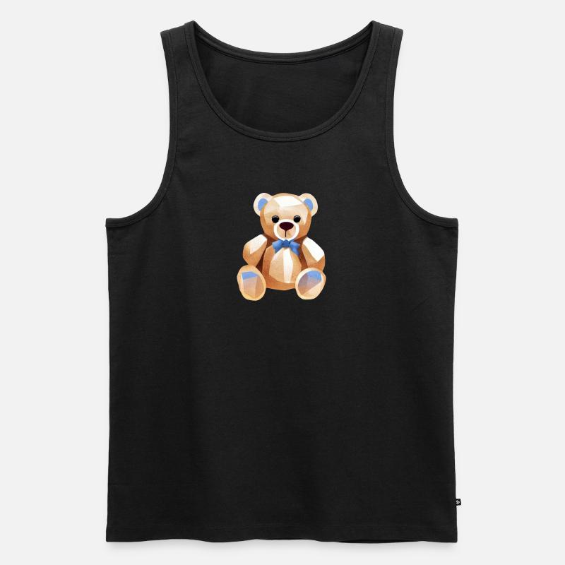 TEDDY BEAR - TEDDYBÄR - KUSCHELBÄR - PLÜSCHBÄR - Männer Premium Bio Tank Top - Schwarz