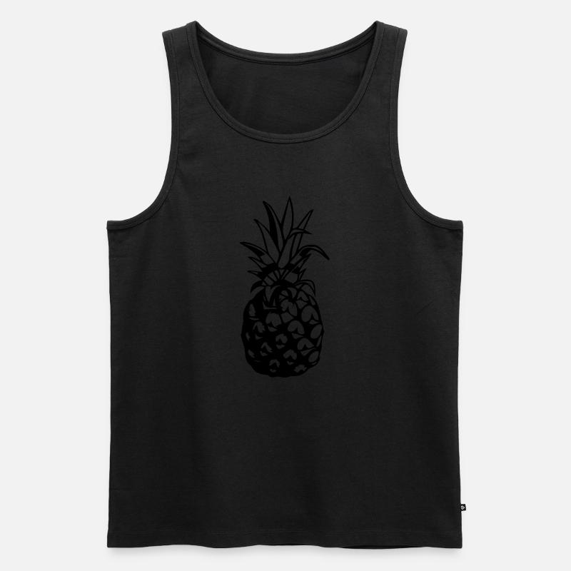 ananas - Männer Premium Bio Tank Top - Schwarz