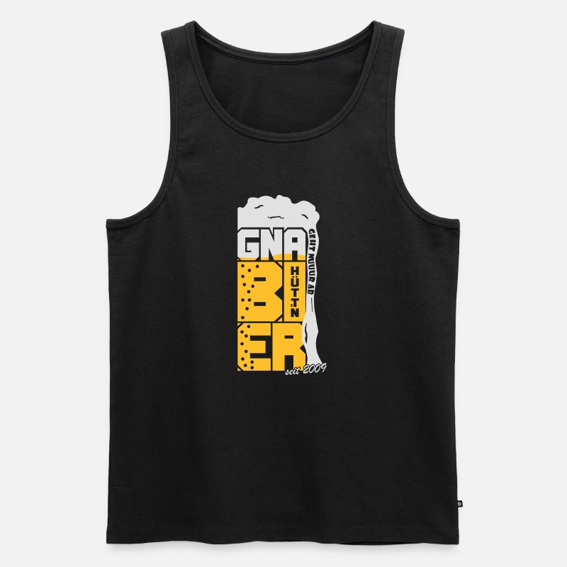 GNA Bier - Männer Premium Bio Tank Top - Schwarz