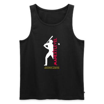 Baseball Legend - Men's Premium Organic Tank Top - black - Front - AI Model Male 178 light (178cm)
