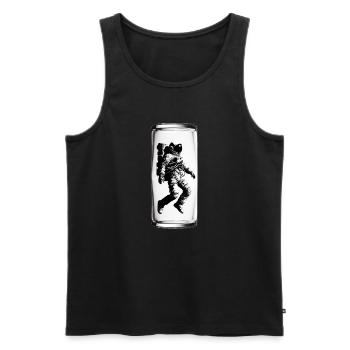 Astronaut in glass - Men's Premium Organic Tank Top - black - Front - Michal (187cm)