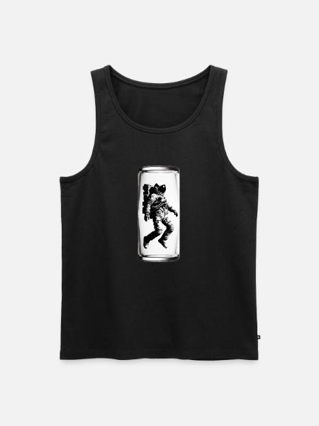Astronaut in glass - Men's Premium Organic Tank Top - black