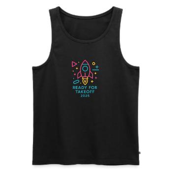 Raketenstart - Männer Premium Bio Tank Top - Schwarz - Vorne - Michal (187cm)